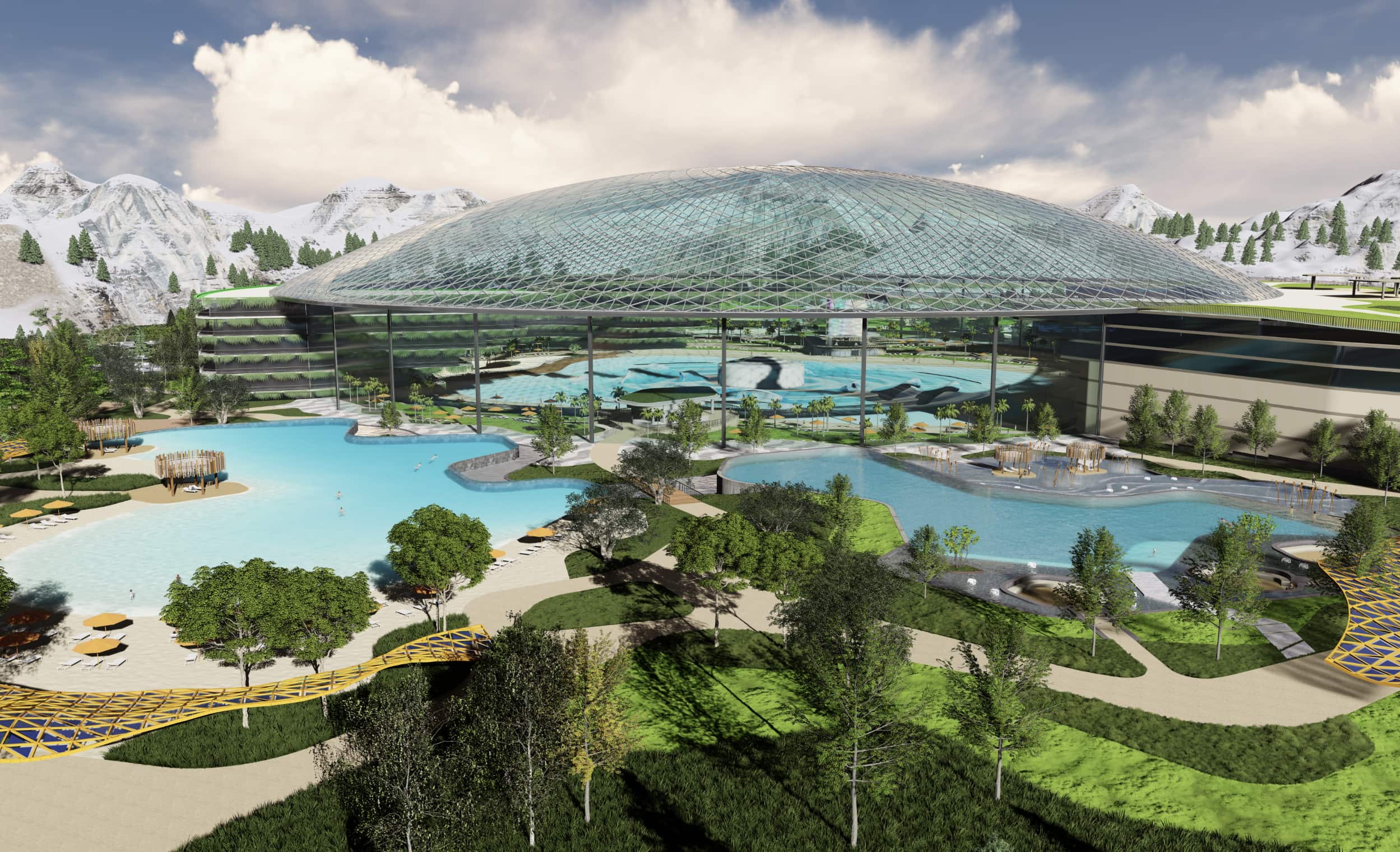 surf lakes unveil futuristic dome concept